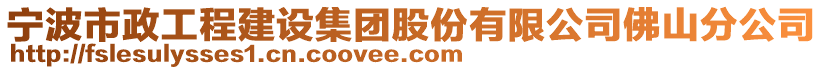 宁波市政工程建设集团股份有限公司佛山分公司