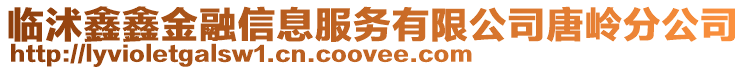 臨沭鑫鑫金融信息服務(wù)有限公司唐嶺分公司