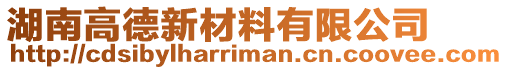 湖南高德新材料有限公司