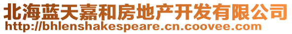 北海藍(lán)天嘉和房地產(chǎn)開發(fā)有限公司