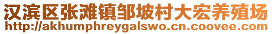 汉滨区张滩镇邹坡村大宏养殖场