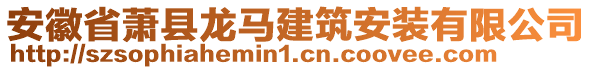 安徽省蕭縣龍馬建筑安裝有限公司