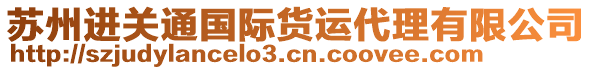 苏州进关通国际货运代理有限公司