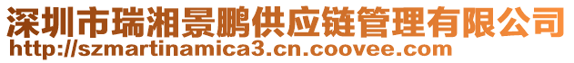 深圳市瑞湘景鵬供應(yīng)鏈管理有限公司