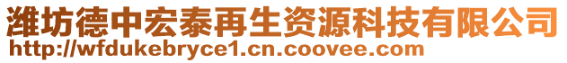 潍坊德中宏泰再生资源科技有限公司