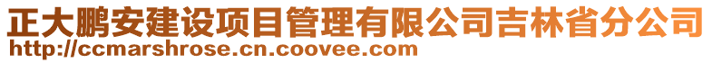 正大鵬安建設(shè)項(xiàng)目管理有限公司吉林省分公司