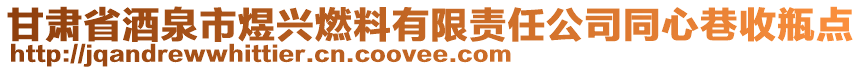 甘肅省酒泉市煜興燃料有限責任公司同心巷收瓶點