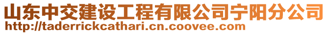 山東中交建設(shè)工程有限公司寧陽分公司