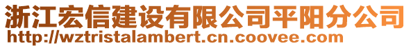 浙江宏信建設(shè)有限公司平陽分公司