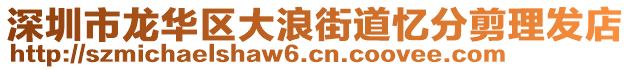 深圳市龍華區(qū)大浪街道憶分剪理發(fā)店