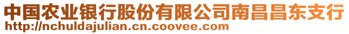 中國(guó)農(nóng)業(yè)銀行股份有限公司南昌昌東支行