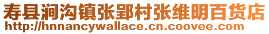 寿县涧沟镇张郢村张维明百货店