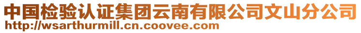 中國(guó)檢驗(yàn)認(rèn)證集團(tuán)云南有限公司文山分公司