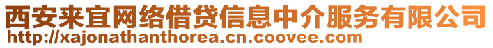 西安來(lái)宜網(wǎng)絡(luò)借貸信息中介服務(wù)有限公司