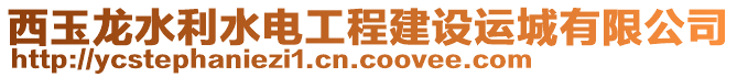 西玉龍水利水電工程建設(shè)運(yùn)城有限公司