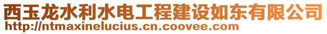 西玉龍水利水電工程建設(shè)如東有限公司