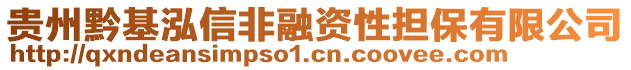 貴州黔基泓信非融資性擔(dān)保有限公司