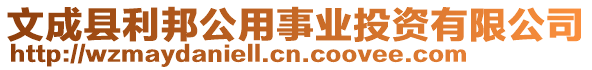 文成縣利邦公用事業(yè)投資有限公司