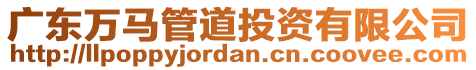 廣東萬(wàn)馬管道投資有限公司