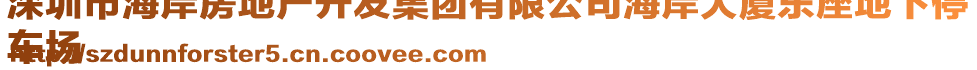 深圳市海岸房地產(chǎn)開(kāi)發(fā)集團(tuán)有限公司海岸大廈東座地下停
車(chē)場(chǎng)