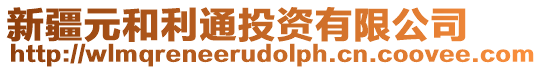 新疆元和利通投資有限公司