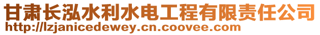 甘肃长泓水利水电工程有限责任公司