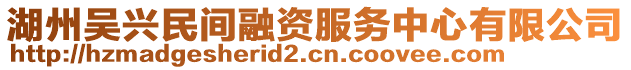 湖州吳興民間融資服務(wù)中心有限公司