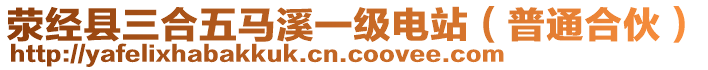 滎經(jīng)縣三合五馬溪一級(jí)電站（普通合伙）