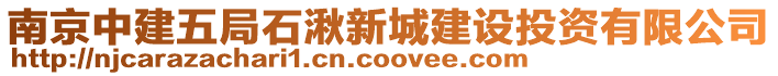 南京中建五局石湫新城建设投资有限公司