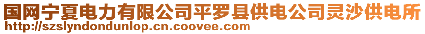 國(guó)網(wǎng)寧夏電力有限公司平羅縣供電公司靈沙供電所