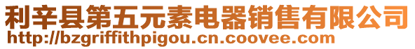 利辛縣第五元素電器銷(xiāo)售有限公司