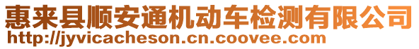 惠來(lái)縣順安通機(jī)動(dòng)車檢測(cè)有限公司