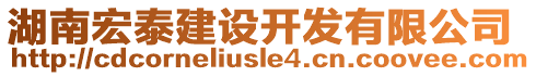 湖南宏泰建設(shè)開發(fā)有限公司