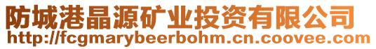 防城港晶源礦業(yè)投資有限公司