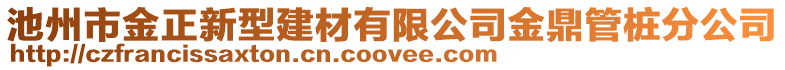 池州市金正新型建材有限公司金鼎管桩分公司