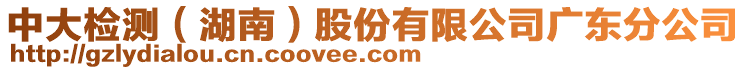 中大檢測（湖南）股份有限公司廣東分公司