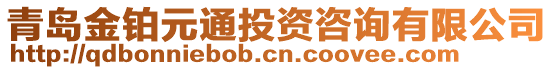 青島金鉑元通投資咨詢有限公司