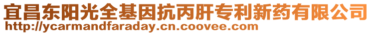 宜昌東陽光全基因抗丙肝專利新藥有限公司