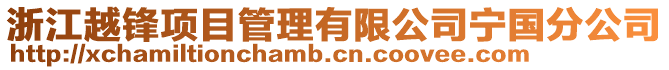 浙江越锋项目管理有限公司宁国分公司