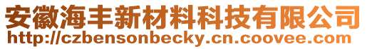 安徽海丰新材料科技有限公司