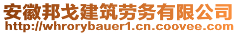 安徽邦戈建筑勞務(wù)有限公司