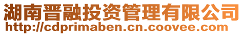 湖南晉融投資管理有限公司