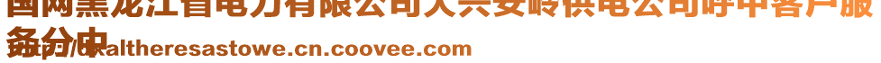 国网黑龙江省电力有限公司大兴安岭供电公司呼中客户服
务分中