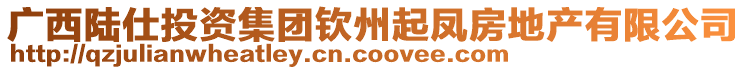 廣西陸仕投資集團(tuán)欽州起鳳房地產(chǎn)有限公司