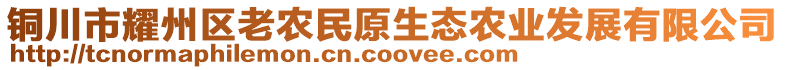 铜川市耀州区老农民原生态农业发展有限公司