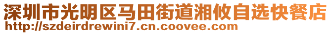 深圳市光明区马田街道湘攸自选快餐店