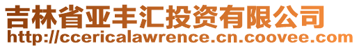 吉林省亞豐匯投資有限公司