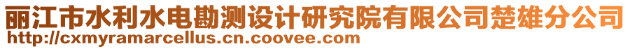 丽江市水利水电勘测设计研究院有限公司楚雄分公司