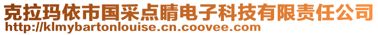 克拉玛依市国采点睛电子科技有限责任公司