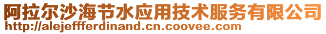 阿拉尔沙海节水应用技术服务有限公司